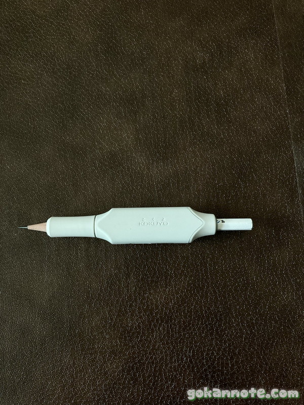 しゅくだいやる気ペンに鉛筆を装着したところ